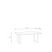 Couchtisch >HAYATO< in Alpenfichte Dekor / Schwarz - 110x45x60cm (BxHxT)
