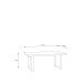 Couchtisch >HAYATO< in Alpenfichte Dekor / Schwarz - 110x45x60cm (BxHxT)
