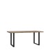 Esstisch >HAYATO< in Alpenfichte Dekor / Schwarz - 160x74,7x90cm (BxHxT)