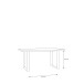 Esstisch >HAYATO< in Alpenfichte Dekor / Schwarz - 160x74,7x90cm (BxHxT)
