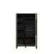 Highbaord >HAYATO< 2 Türen, Alpenfichte Dekor / Schwarz - 95,4x158,8x42cm (BxHxT)