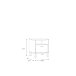 Nachtkommode >HAYATO< 1 Schublade, Alpenfichte Dekor / schwarz - 44,8x50x42cm (BxHxT)