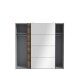 Schiebetürenschrank >HAYATO< 2 Türen, Alpenfichte Dekor / Schwarz - 220,1x210,5x61,2cm (BxHxT)