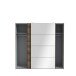 Schiebetürenschrank >HAYATO< 2 Türen, Alpenfichte Dekor / Schwarz - 220,1x210,5x61,2cm (BxHxT)
