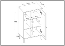 Badezimmer-Set >WZ-0800< (5-teilig) Fichte massiv weiss - 155x190x40 (BxHxT)