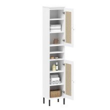Badezimmer-Set >WZ-0800< (5-teilig) Fichte massiv weiss - 155x190x40 (BxHxT)
