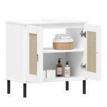 Badezimmer-Set >WZ-0800< (5-teilig) Fichte massiv weiss - 155x190x40 (BxHxT)