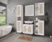 Badezimmer-Set >WZ-0800< (5-teilig) Fichte massiv weiss - 155x190x40 (BxHxT)
