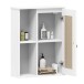 Badezimmer-Set >WZ-0800< (5-teilig) Fichte massiv weiss - 155x190x40 (BxHxT)
