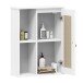 Badezimmer-Set >WZ-0800< (5-teilig) Fichte massiv weiss - 155x190x40 (BxHxT)