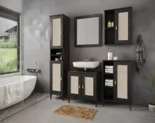 Badezimmer-Set >WZ-0800< (5-teilig) Fichte massiv...