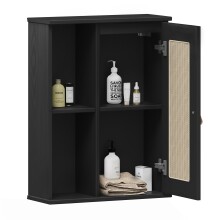 Badezimmer-Set >WZ-0800< (5-teilig) Fichte massiv schwarz - 155x190x40 (BxHxT)