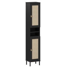 Badezimmer-Set >WZ-0800< (5-teilig) Fichte massiv schwarz - 155x190x40 (BxHxT)