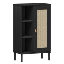Badezimmer-Set >WZ-0800< (5-teilig) Fichte massiv schwarz - 155x190x40 (BxHxT)