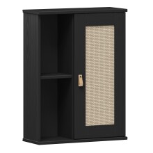 Badezimmer-Set >WZ-0800< (5-teilig) Fichte massiv schwarz - 155x190x40 (BxHxT)