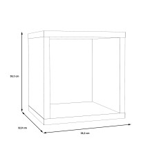 Regalwürfel >MAURO< in Artisan Eiche Dekor - 39,5x39,7x32,9cm (BxHxT)