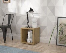 Regalwürfel >MAURO< in Artisan Eiche Dekor - 39,5x39,7x32,9cm (BxHxT)