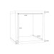 Regalwürfel >MAURO< in Betonoptik Lichtgrau - 39,5x39,7x32,9cm (BxHxT)