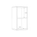 Raumteilerregal >MAURO< in Sonoma Eiche Dekor - 39,5x72,8x32,9cm (BxHxT)