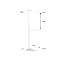 Raumteilerregal >MAURO< in Betonoptik - 39,5x72,8x32,9cm (BxHxT)