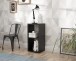 Raumteilerregal >MAURO< 2 Fächer, in Schwarz - 39,5x72,8x32,9cm (BxHxT)
