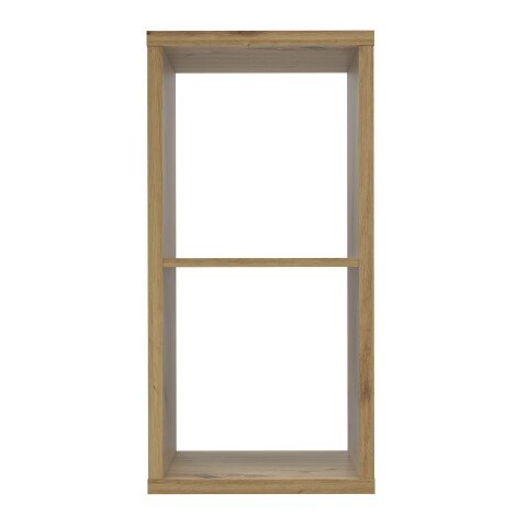 Raumteilerregal >MAURO< 2 Fächer, in Artisan Eiche Dekor - 39,5x72,8x32,9cm (BxHxT)