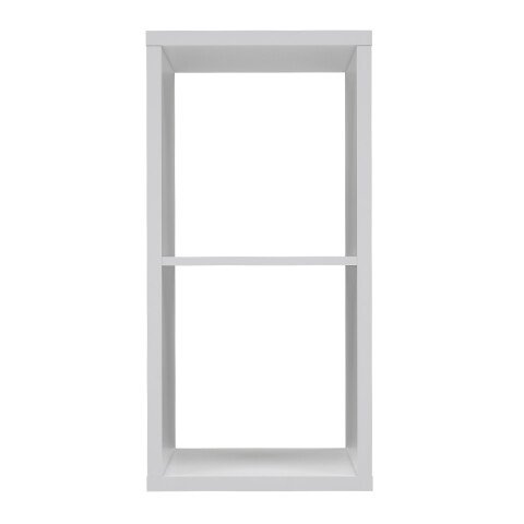 Raumteilerregal >MAURO< 2 Fächer, in Weiss - 39,5x72,8x32,9cm (BxHxT)