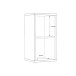Raumteilerregal >MAURO< 2 Fächer, in Weiss - 39,5x72,8x32,9cm (BxHxT)