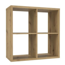 Raumteilerregal >MAURO< 4 Fächer, in Artisan Eiche Dekor - 72,7x72,8x32,9cm (BxHxT)