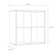 Raumteilerregal >MAURO< 4 Fächer, in Artisan Eiche Dekor - 72,7x72,8x32,9cm (BxHxT)