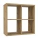 Raumteilerregal >MAURO< 4 Fächer, in Artisan Eiche Dekor - 72,7x72,8x32,9cm (BxHxT)