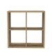 Raumteilerregal >MAURO< 4 Fächer, in Artisan Eiche Dekor - 72,7x72,8x32,9cm (BxHxT)