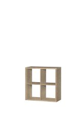 Raumteilerregal >MAURO< 4 Fächer, in Sonoma Eiche Dekor - 72,7x72,8x32,9cm (BxHxT)