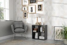 Raumteilerregal >MAURO< 4 Fächer, in Schwarz -...