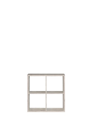 Raumteilerregal >MAURO< 4 Fächer, in Sandeiche Dekor - 72,7x72,8x32,9cm (BxHxT)