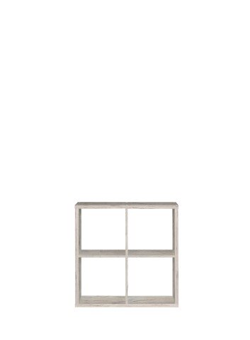 Raumteilerregal >MAURO< 4 Fächer, in Sandeiche Dekor - 72,7x72,8x32,9cm (BxHxT)