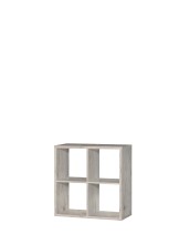 Raumteilerregal >MAURO< 4 Fächer, in Sandeiche Dekor - 72,7x72,8x32,9cm (BxHxT)