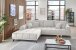Polsterecke >Aldous< 8 Kissen, Waffelsteppung, beschichtet, creme - 300x108x123cm (BxHx