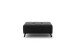 Polsterhocker >Aldous< Waffelsteppung, Stoff beschichtet, anthrazit - 103x43x62cm (BxHxT)