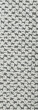 Polsterhocker >Aldous< Waffelsteppung, Stoff beschichtet, silbergrau - 103x43x62cm (BxHxT)