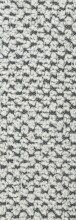 Polsterhocker >Aldous< Waffelsteppung, Stoff beschichtet, silbergrau - 103x43x62cm (BxHxT)