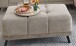 Polsterhocker >Aldous< Waffelsteppung, Stoff beschichtet, silbergrau - 103x43x62cm (BxHxT)