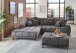 Polsterecke >Aldous< 8 Kissen, Steppung, Stoff beschichtet, dunkelgrau - 300x108x123 BxHxT