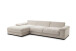 Polsterecke >Adriena< in Cord creme, 6 Kissen, Daune - 323x90x177cm (BxHxT)
