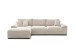 Polsterecke >Adriena< in Cord creme, 6 Kissen, Daune - 323x90x177cm (BxHxT)