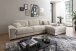 Polsterecke >Adriena< in Cord creme, 6 Kissen, Daune - 323x90x177cm (BxHxT)