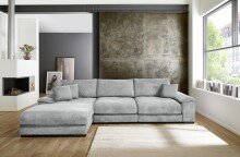 Wohnlandschaft >Adriena< 6 Kissen, Daune, weicher...