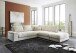 Wohnlandschaft >Adriena< 7 Kissen, Daune, weicher Bezug Cord creme - 275x90x223cm (BxHxT)