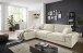 Wohnlandschaft >Adriena< 6 Kissen, Daune, weicher Bezug Cord creme - 321x90x177cm (BxHxT)