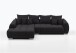 Wohnlandschaft >Amelie< 9 Kissen, Waffelsteppung, weicher Cord grau - 300x86x215cm (BxHxT)